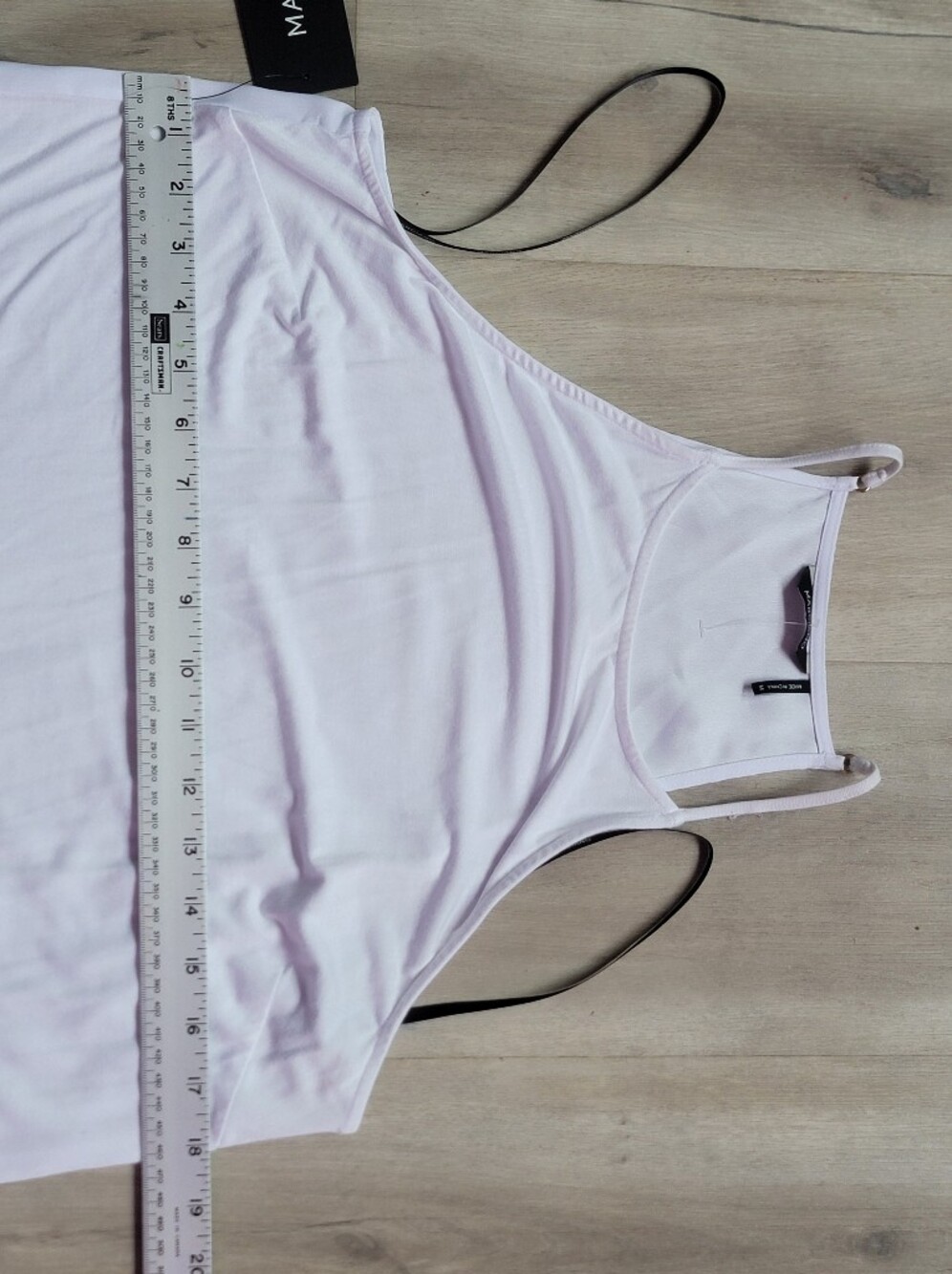 NWT Marciano Josie High-Neck Mixed Media Tank Top - Blanc Pur / White (Size M) - Picture 4 of 11
